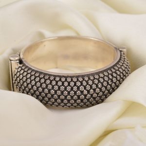 Engraved Border Chandi Cuff